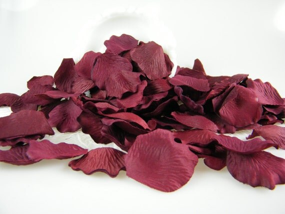 Rose Petals / BULK / Burgundy Deep Red Rose Petals 500