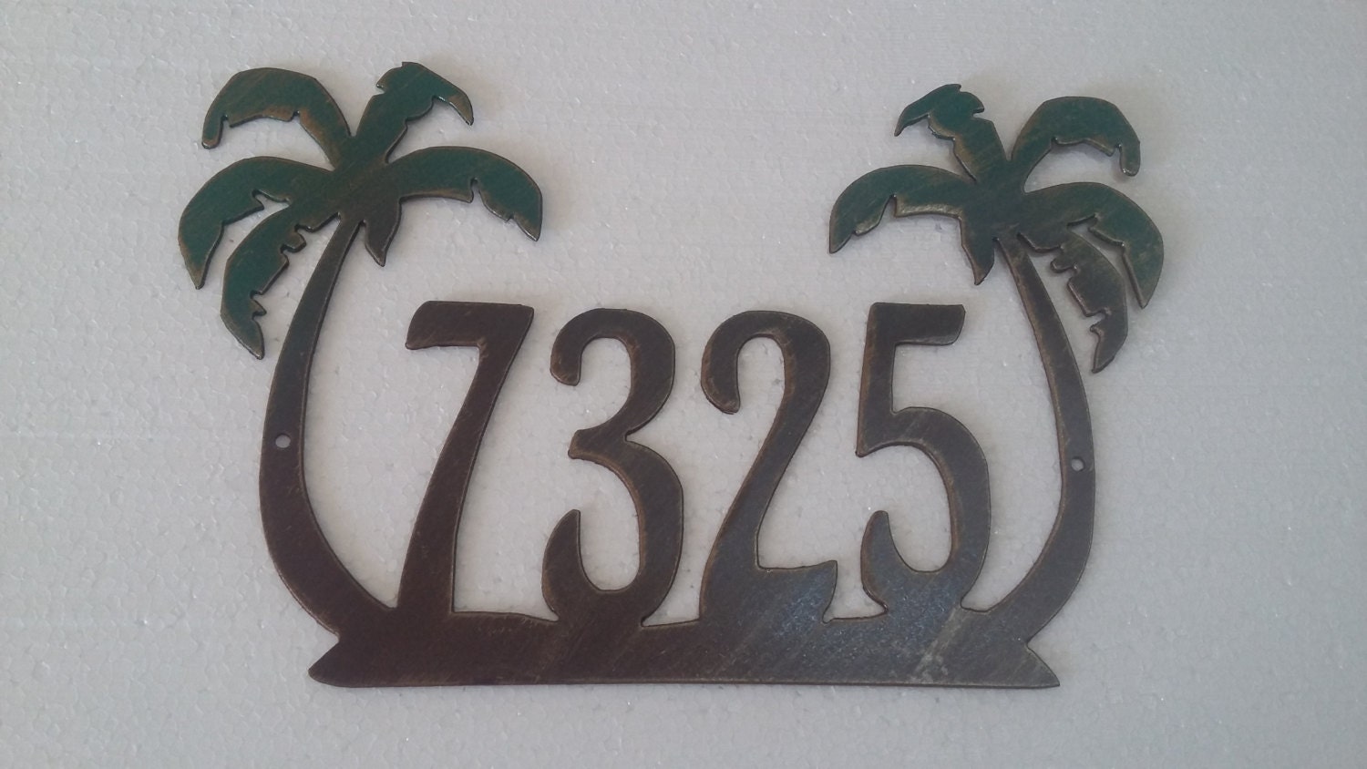 Palm Tree House Number Address Sign Wall Decor Metal Art Palm Tree House Number Address Sign Wall Decor Metal Art