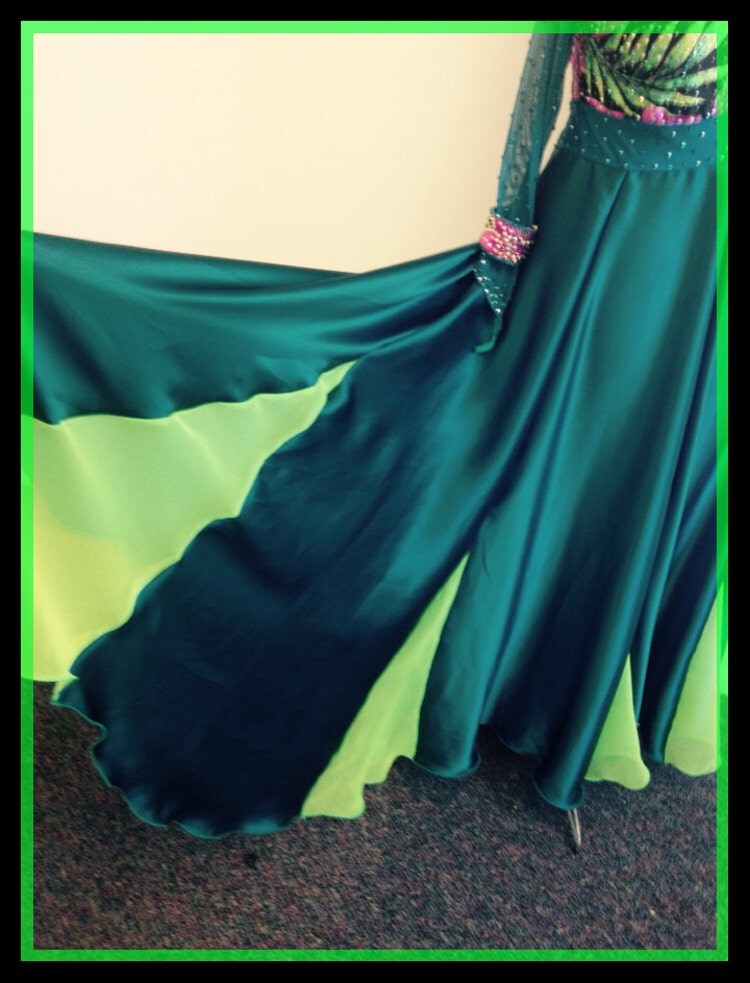 Green Dance Dress Smooth Dance Dresses Green by DesignByNatasha