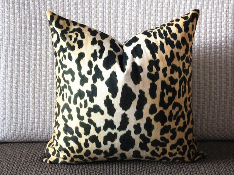 Leopard thin Velvet Pillow Cover Animal Print Throw Pillow