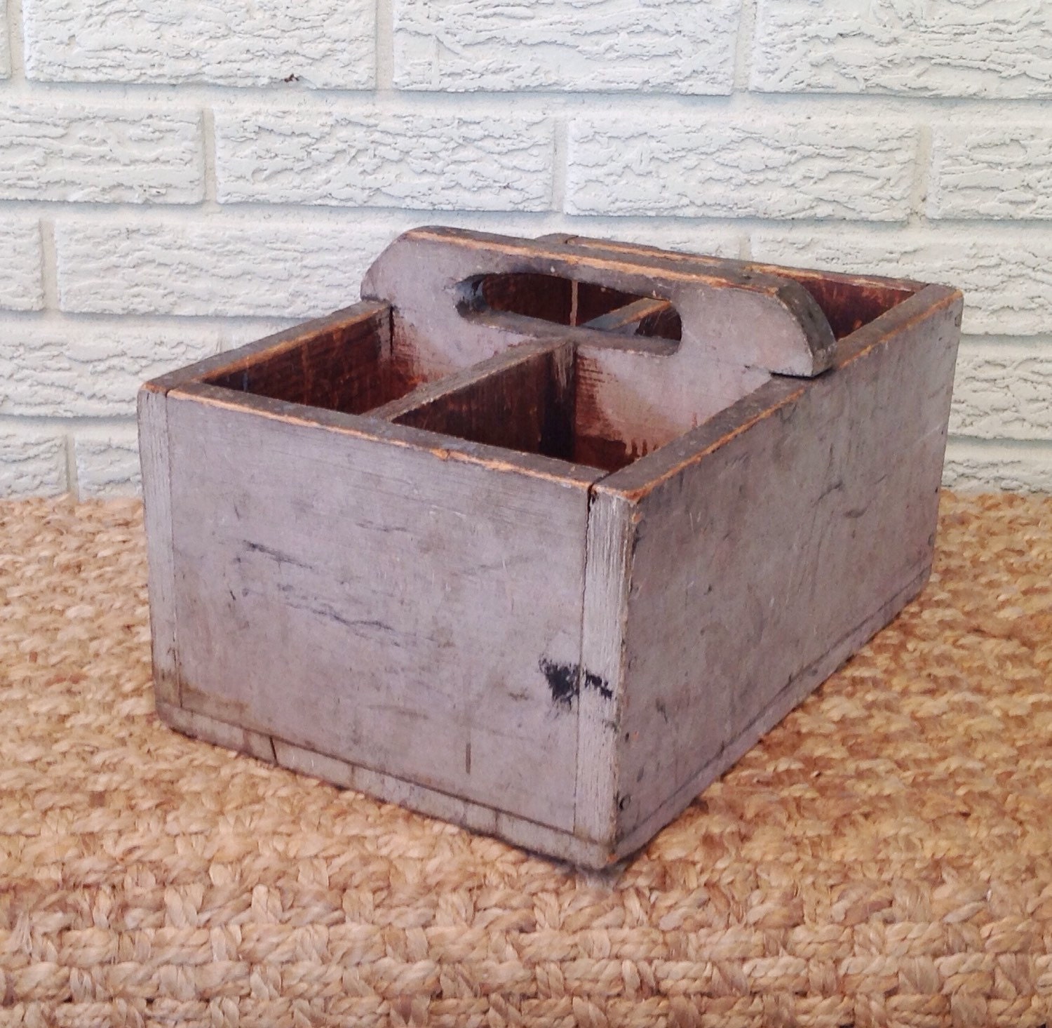 handmade rustic pine wooden tool carrier wood tote by gillardgurl