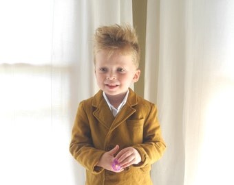 Vintage Baby Clothes, 1920's Rare Tan Wool Double Breasted Baby Boy Coat, Wool Baby Coat, Vintage Baby Coat, Tan Baby Coat, Size 3T
