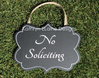 No Soliciting Sign