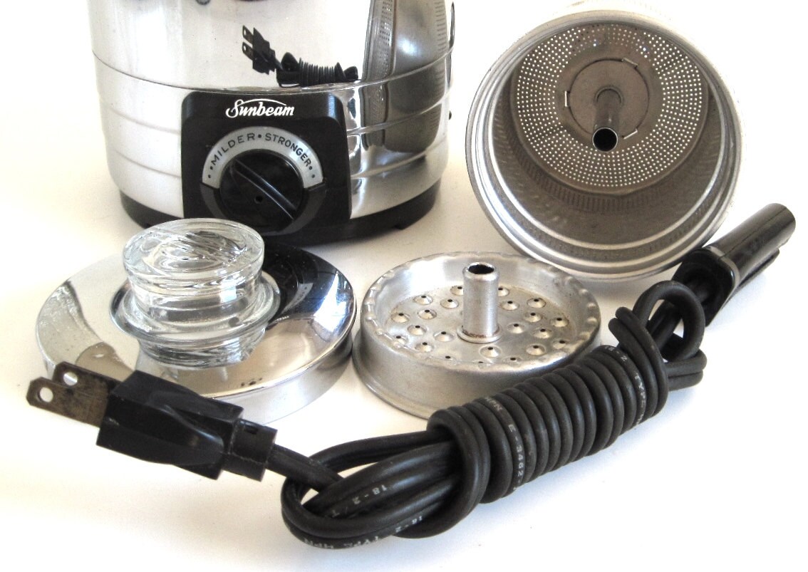 Sunbeam Percolator AP8A Electric Coffee Pot Vintage Chrome