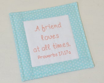 Items similar to Friendship Quote Proverbs 17 Scripture Art Scrabble