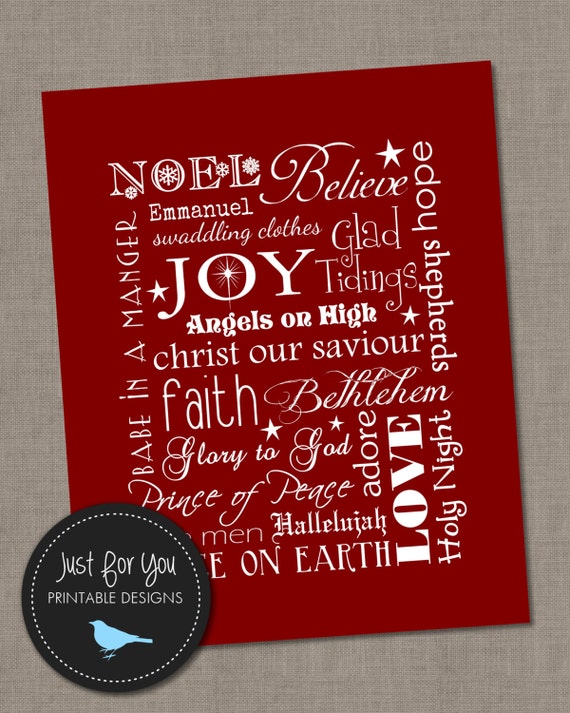 Christmas Wall Art seasonal - just for you printable designs Christmas Wall Art seasonal - just for you printable designs