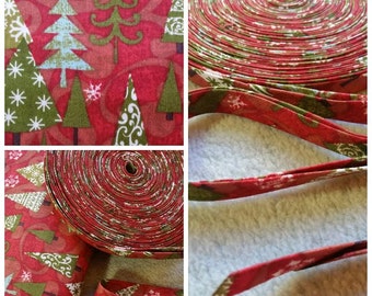 Christmas, Holiday Printed 1/2" Double Fold Bias Tape, 1" Single fold Bias Binding Tape 3 Yards,6 Yards