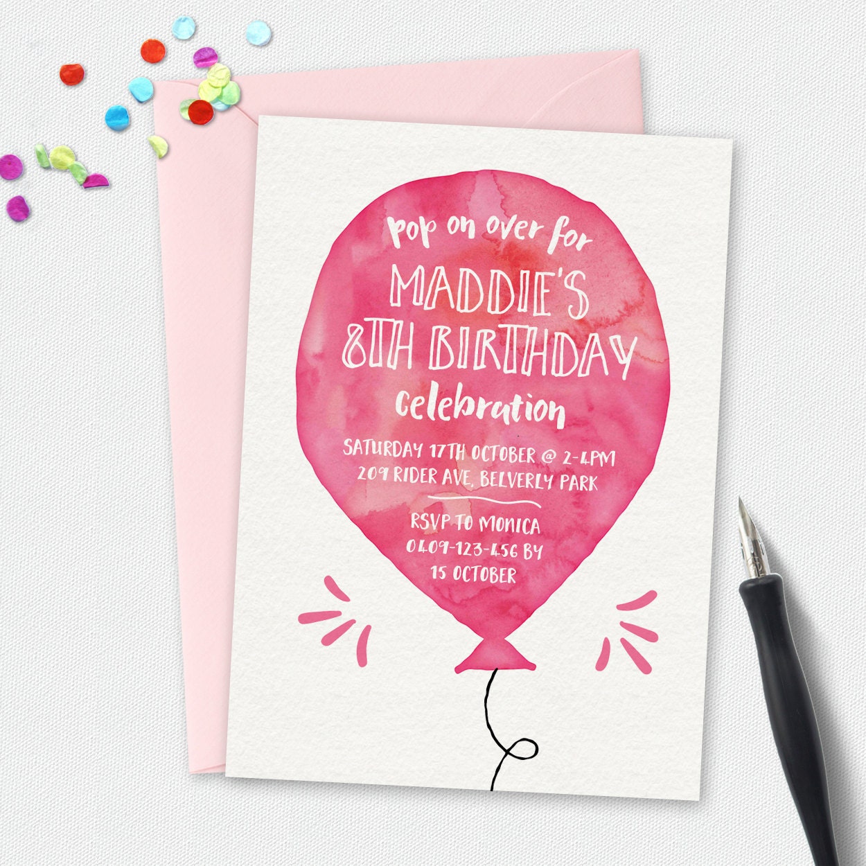 Custom Balloon Invitations 9