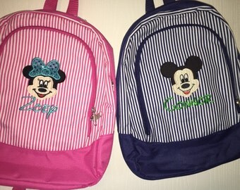 Personalized Toddler Backpack with Custom Minnie or Mickey Mouse Design / Donald or Daisy Duck or Custom Design of Choice