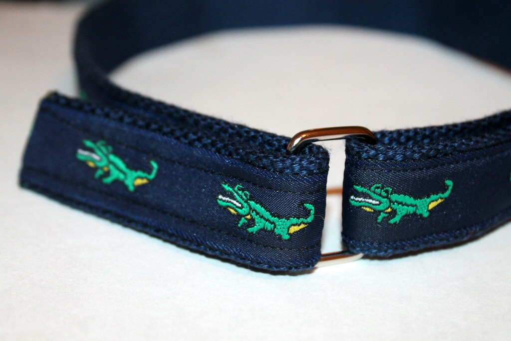 Kids Alligator Belt Kids Velcro Belt Navy Alligator Belt Kid