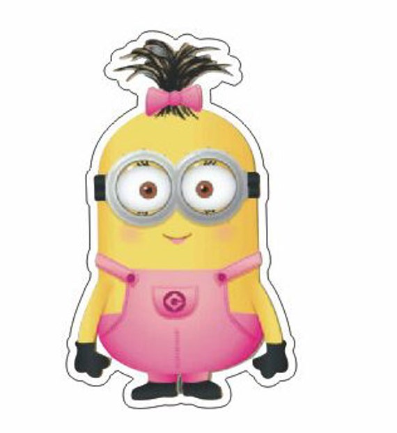 Despicable Me Minion W/ Glasses Resin Cabochon by TheButtonSisters