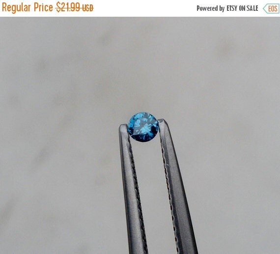 Stunning 3.5mm Natural Blue Diamond - 0.17 Carat Loose Faceted Round