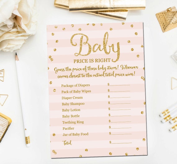 Items similar to Baby Price Is Right Printable Game, Baby ...