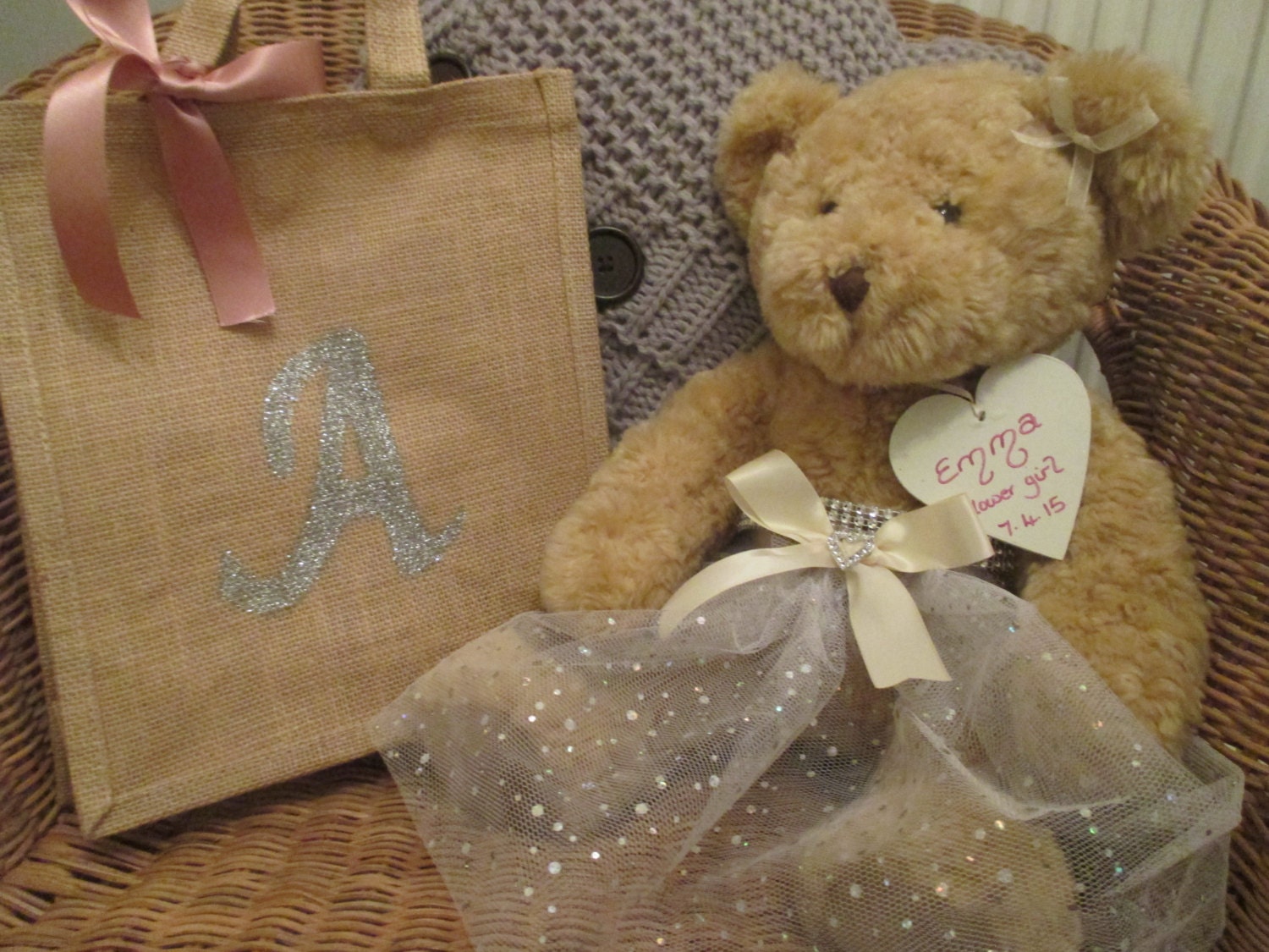 personalised bridesmaid teddy bear