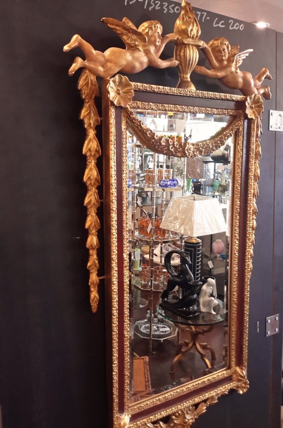 CARVERS GUILD Mirror Cherubs With Festoon 18th Century Style