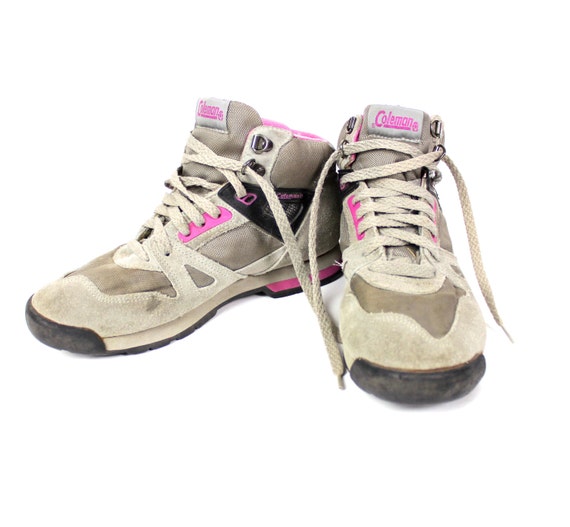 Vintage Retro Columbia Neon Pink Hiking Boots Size Women's