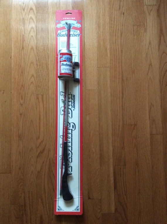 RARE Johnson Budweiser fishing rod and reel still in package