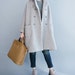 Women winter Clothing oversized loose double breasted wool coat gray Overcoat