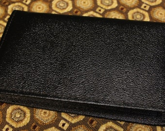 Vintage Genuine Leather Wallet - Black Leather Wallet - Retro Wallet