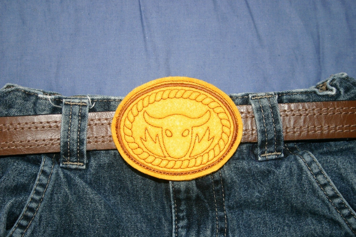 Half Price Felt Cowboy Belt Buckle Cover with Imperfect