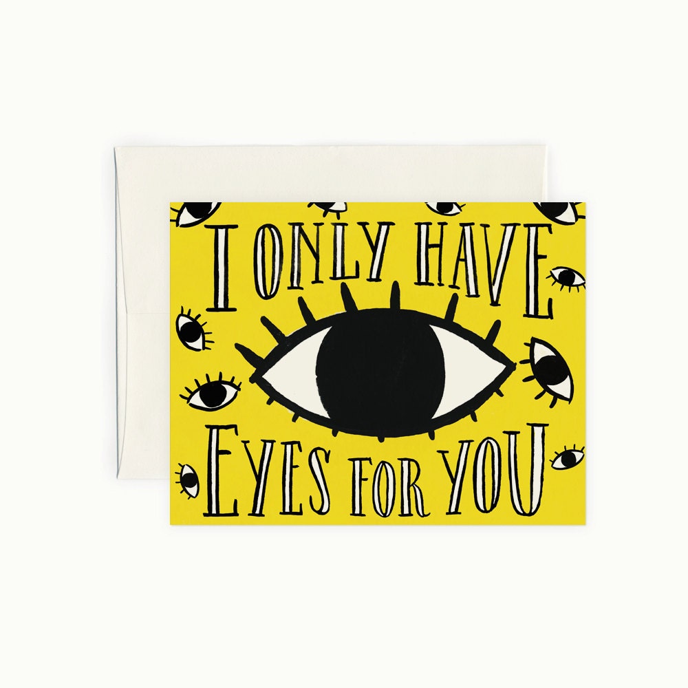 Only Have Eyes For You Greeting Card by IdlewildCo on Etsy