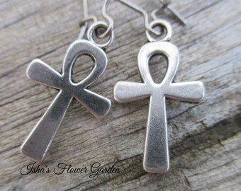 Ankh earrings, Ankh symbol earrings, African ankh