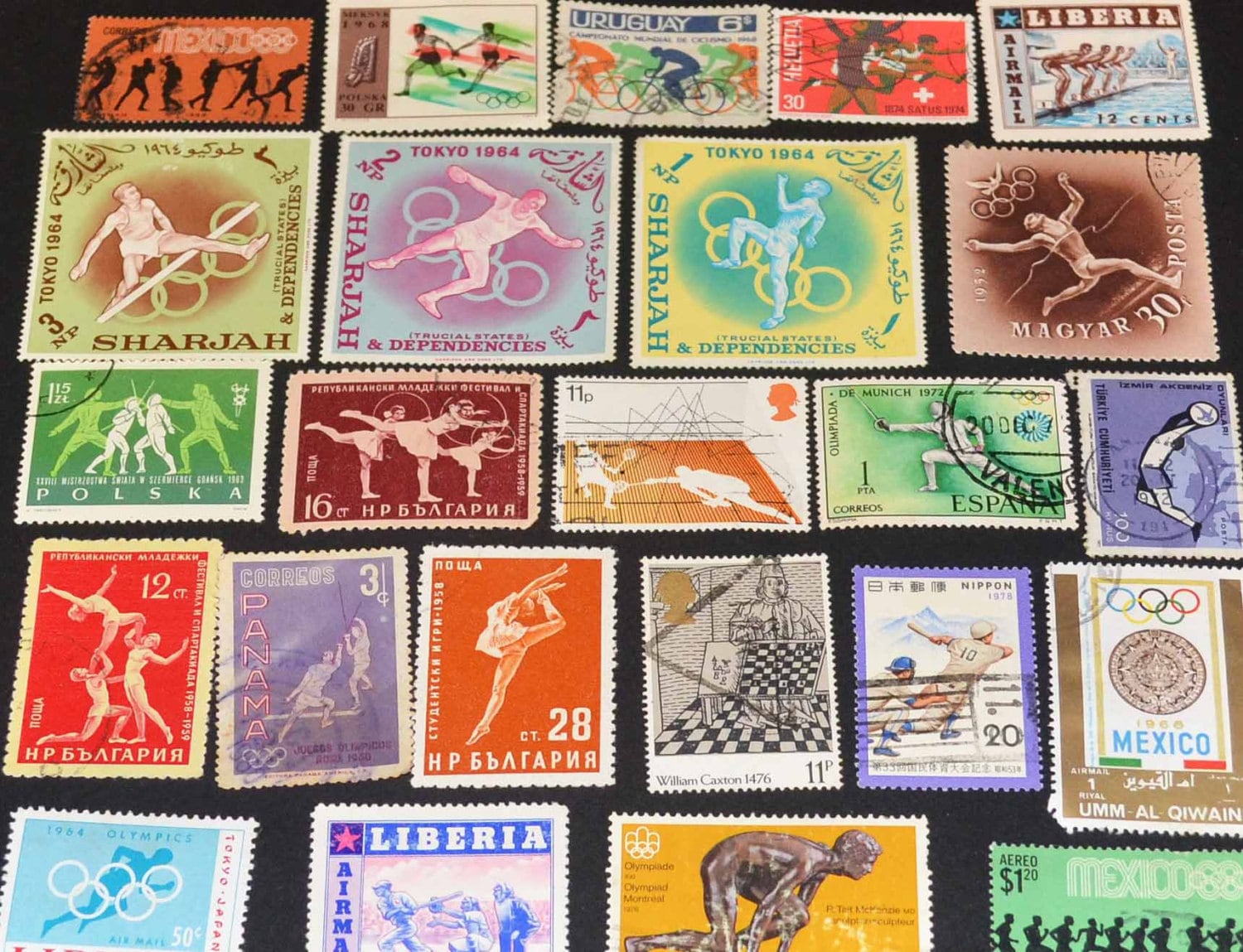 50 Sport Stamps from around the world some by passionatevision