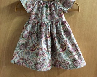 Paisley Peasant Dress, size 3t