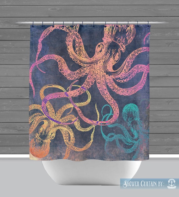 Shower Curtain And More Octopus Nautical Sealife Bath   Il 570xN.835464132 Pw78 