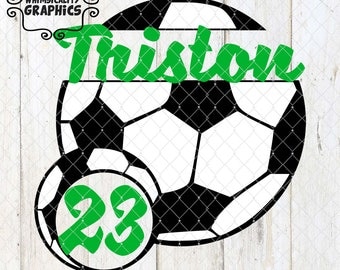 Soccer Ball With Small Soccer Ball For Monogram with SVG, DXF, PNG Commercial & Personal Use