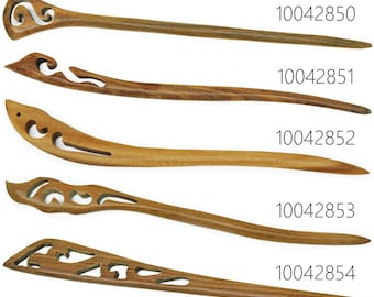 1PC Hand wood carved hair stick carved shawl pin 100428