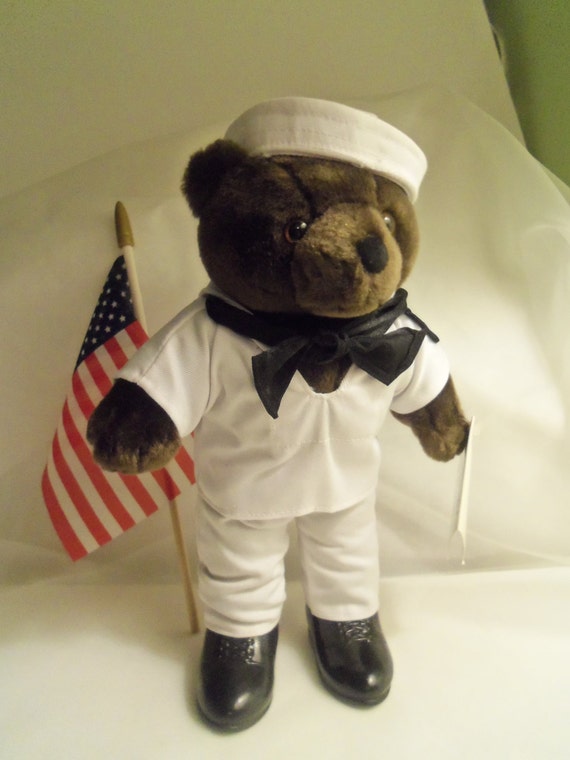 navy teddy bear