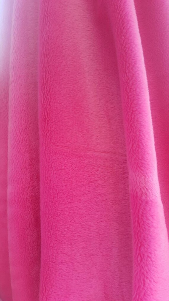 Minky Fabric By The Yard Hot Pink by SOFIRETAIL on Etsy