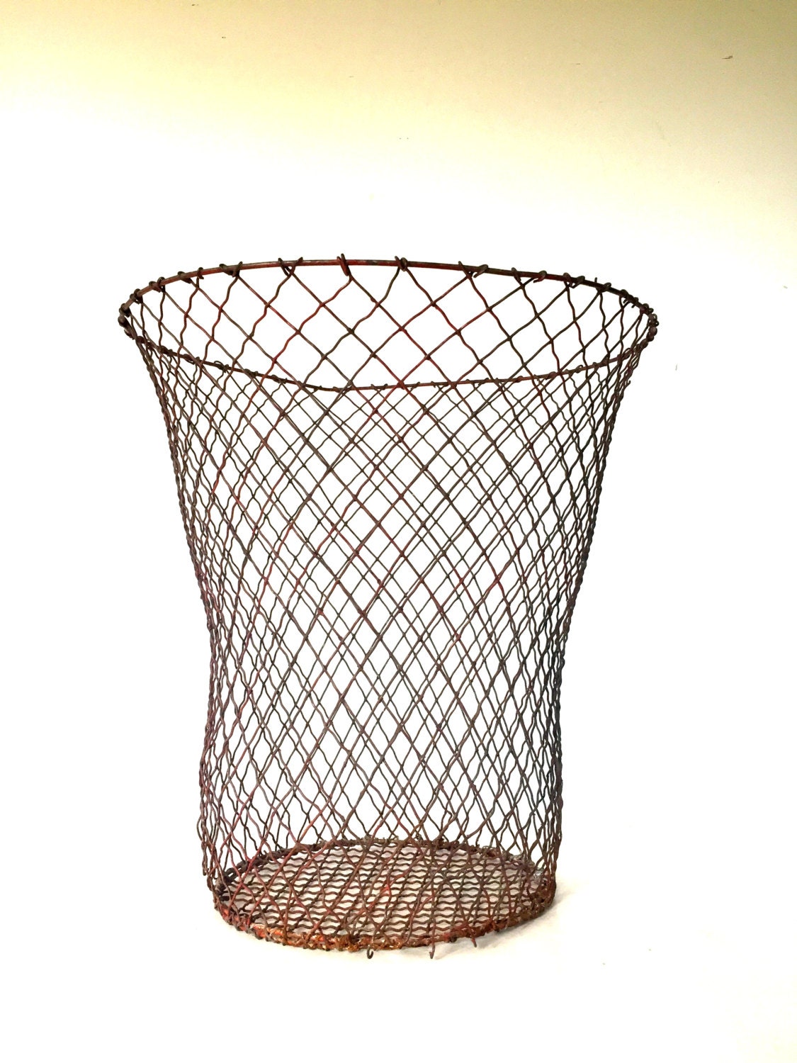 Vintage industrial metal basket