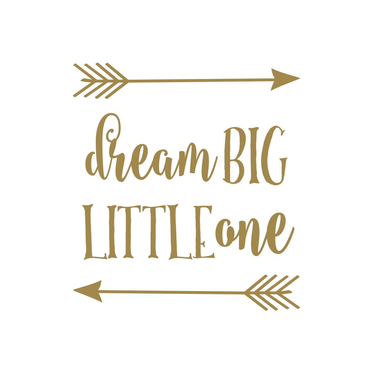 Dream Big Little One | Nursery Wall Decal | Rustic Nursery Decor