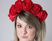 Red Rose Floral Crown