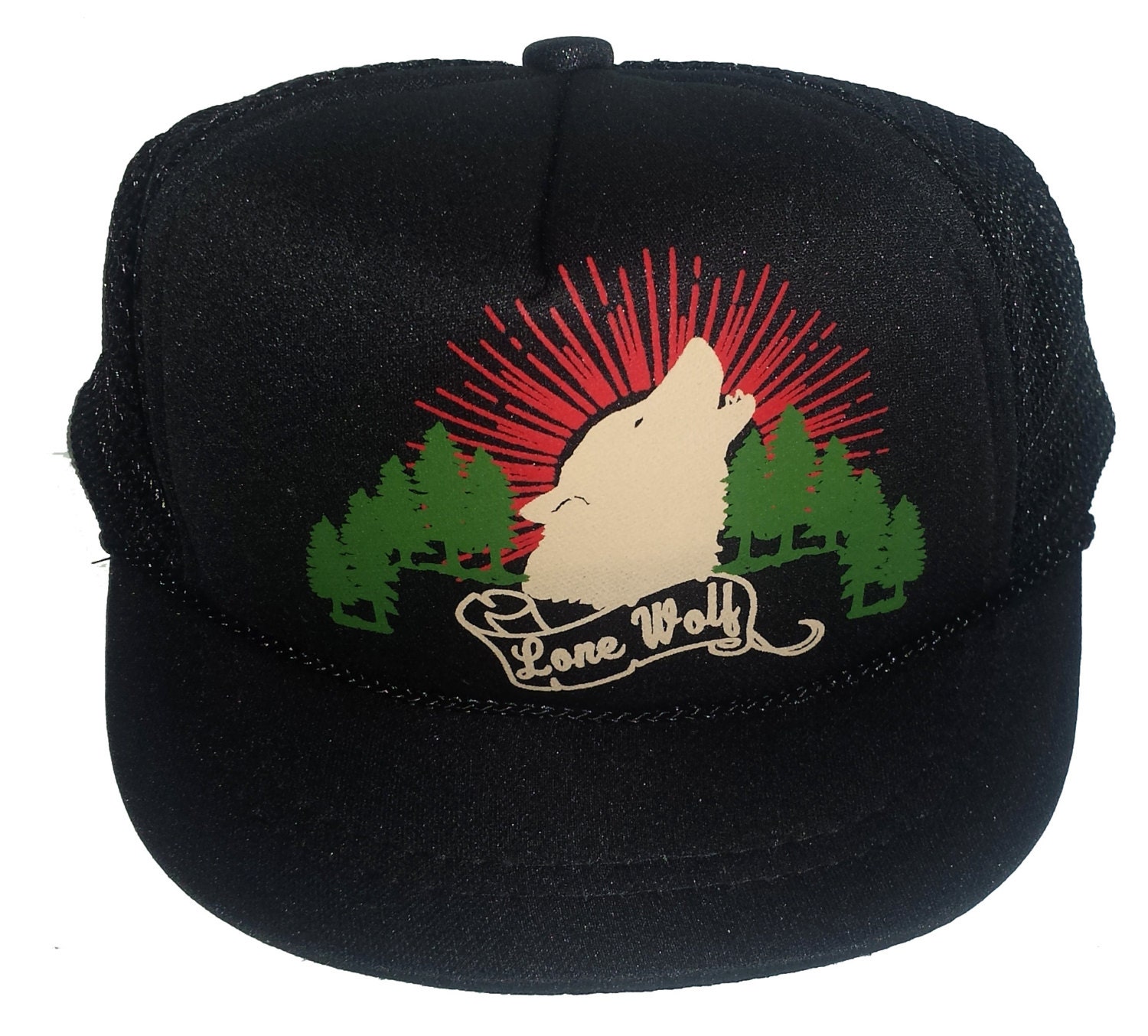 Baby Infant Lone Wolf Snapback Mesh Trucker Hat Cap Newborn