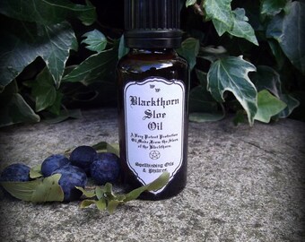 Blackthorn Sloe Oil 25ml: Witchcraft, Druid, Celtic, Magic, Wicca, Pagan