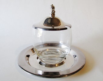 Wm Rogers Jam Jar, Table Top Decor, Silver Plate Condiment
