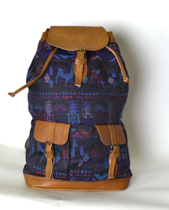 mexican woven backpack