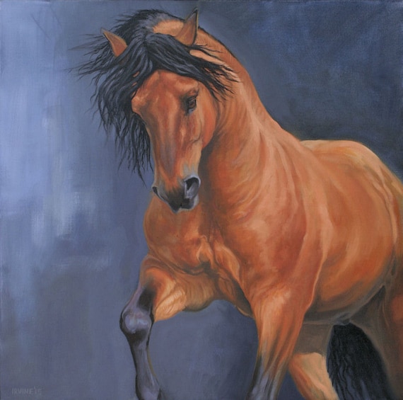 Horse Painting Art Equine Movement Energy Limited Edition