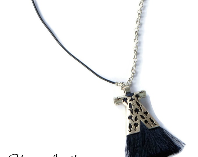 Long Tassel necklace,Silk Tassel necklace,Turkish necklace,Caftan Tassel necklace set ,leather necklace,Boho necklace,Bohemian necklace,chic