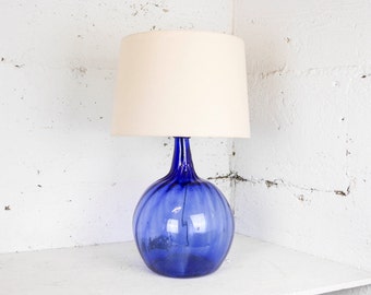 Vintage Handcrafted Blown Glass Lamp Made in Mexico