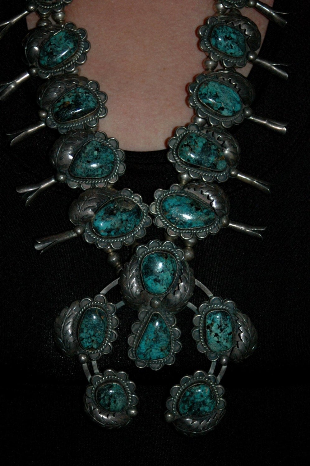 RESERVED For F Phenominal Blue Diamond Vintage Turquoise