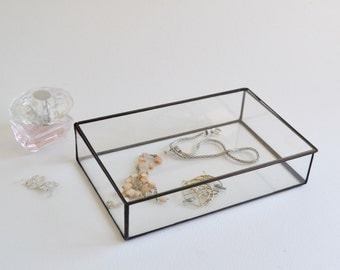 Glass Box Glass Display Box Glass Jewelry Box Wedding Display Box Clear Glass Jewelry Box Made To Order