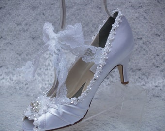 Blue Wedding Shoes Royal Blue with Silver Swarovski Crystals