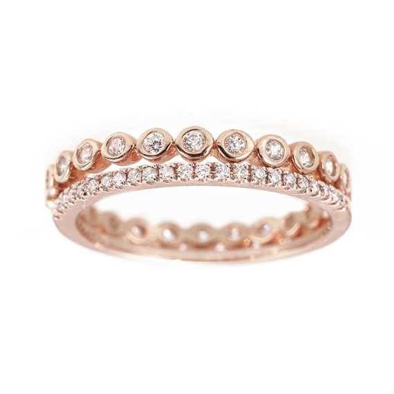 Unique Diamond Eternity Ring. MicroPave by SillyShinyDiamonds