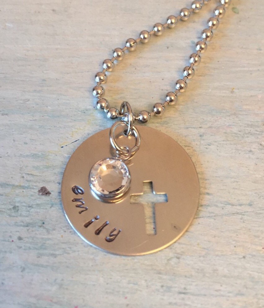 Cross Necklace. Confirmation Necklace. Religious Gift. Easter