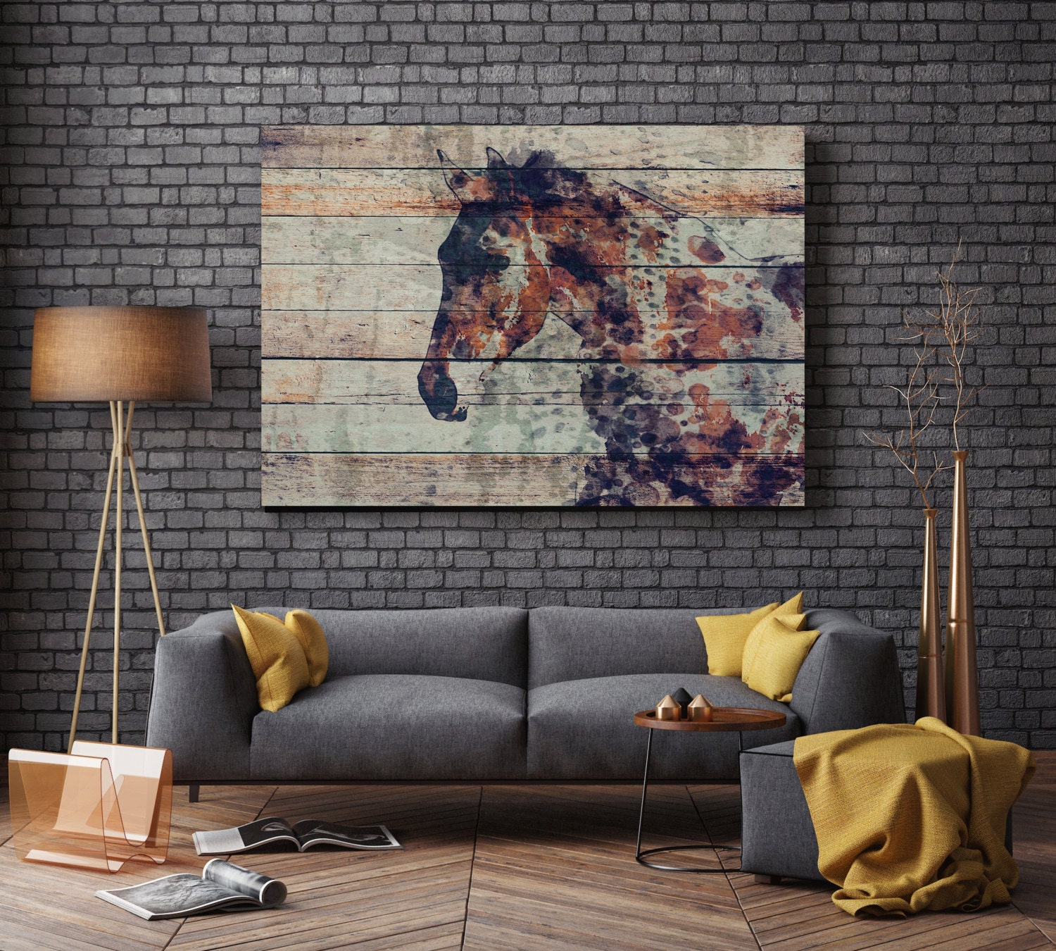 Fire Horse 2. Extra Large Horse Unique Horse Wall Decor