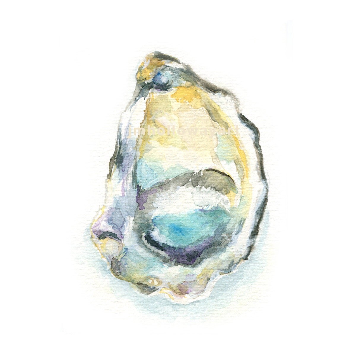 Art Oyster Oyster Shell Print Watercolor Oyster Print